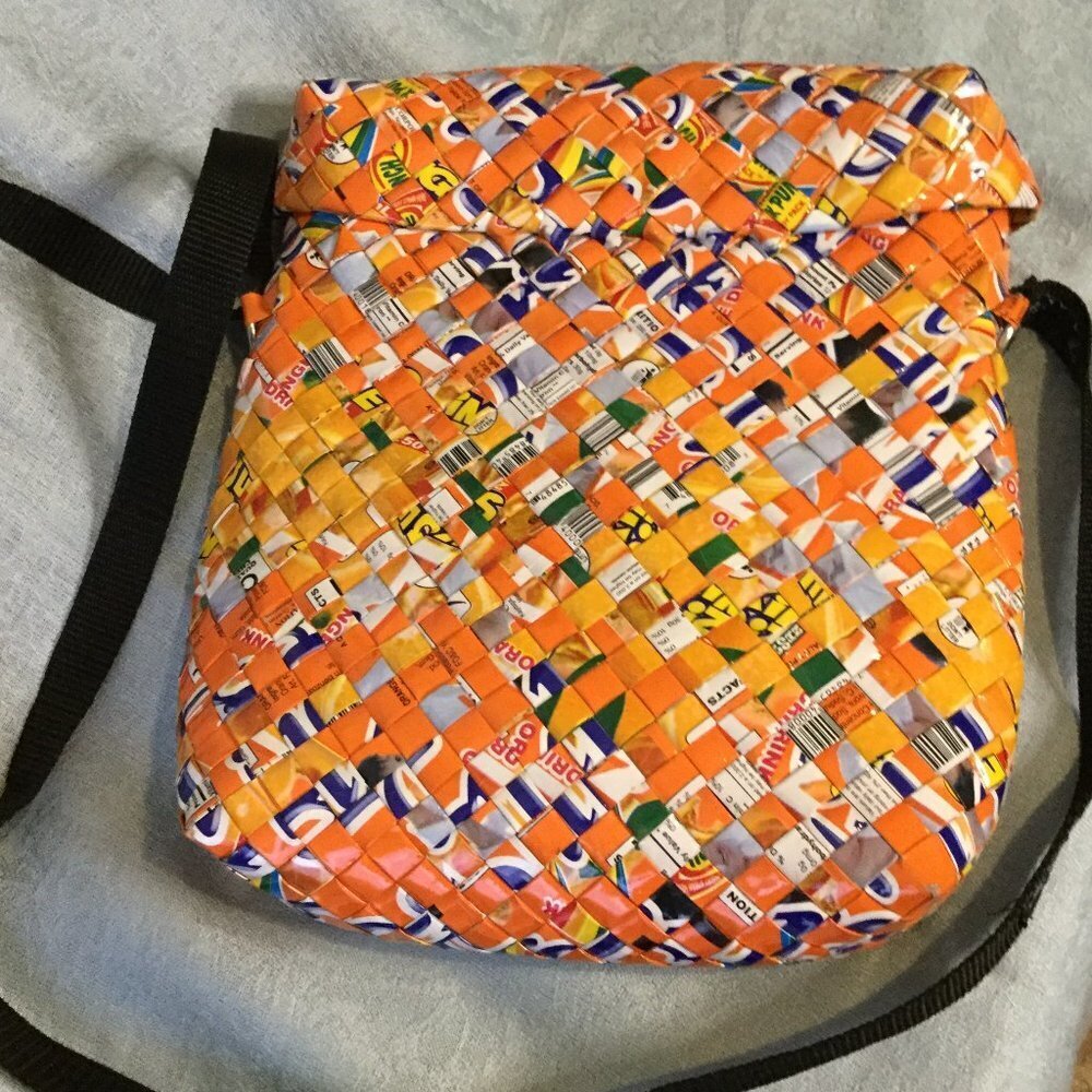 Rebagz Half the Sky Designs Upcycled Woven Shoulder Bag - Picture 7 of 12